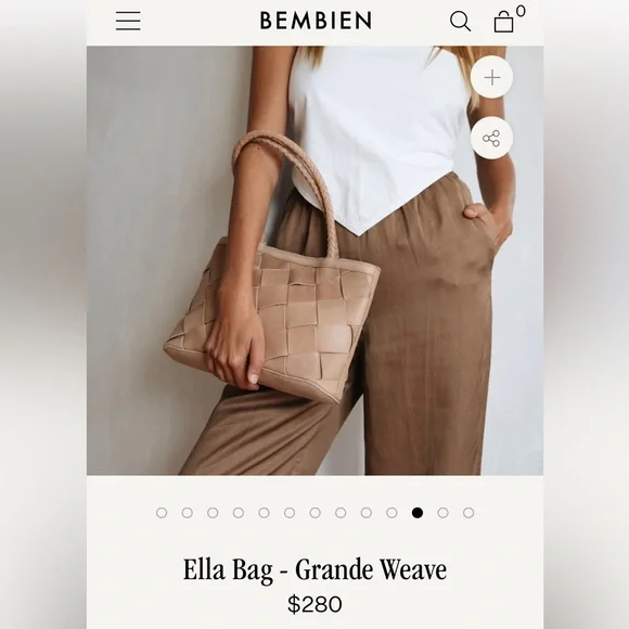 BEMBIEN ella bag grande weave caramel - Picture 1 of 6